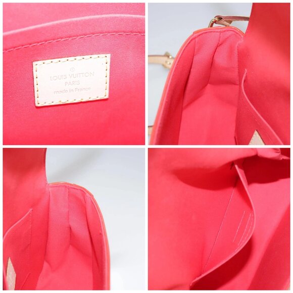 LOUIS VUITTON Vernis Bell FlowerGM Bag Rouge Grunadine M91729 LV Auth 106158V - Picture 15 of 16